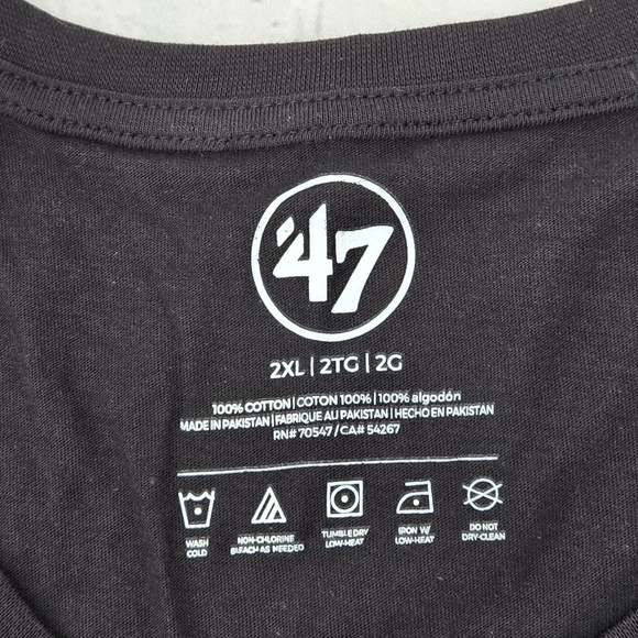 Las Vegas Raiders Black 47 Short-sleeved T-Shirt SIZE:2XL (NWT) - Picture 2 of 8